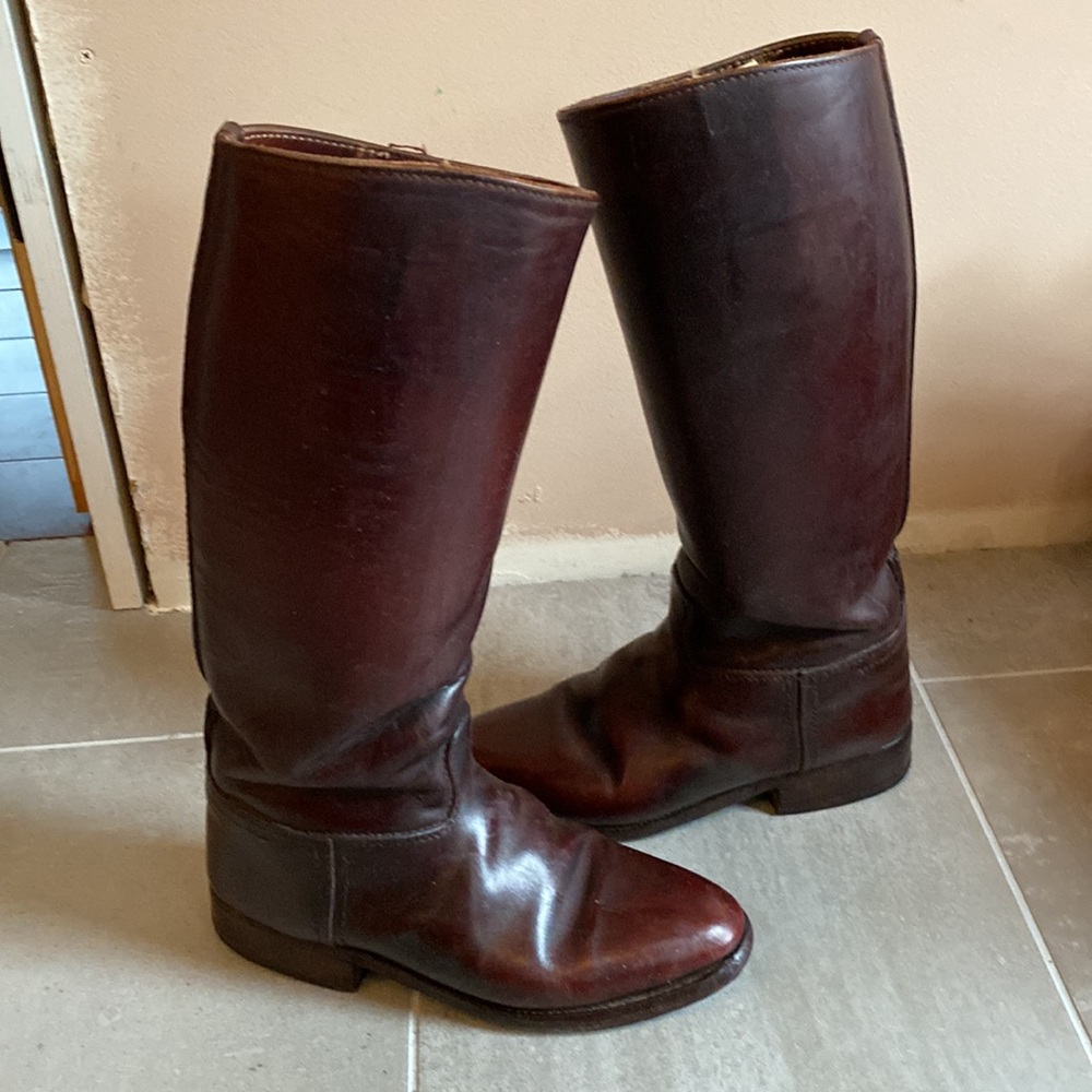 Vintage Handmade Argentine Polo Riding Pull On Boots - Picture 3 of 10